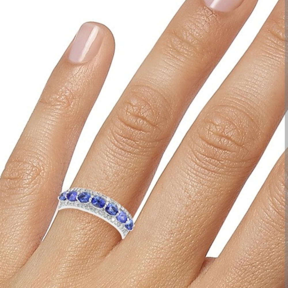 EFFY Tanzanite & Diamond band, 14k white gold - Picture 9 of 10